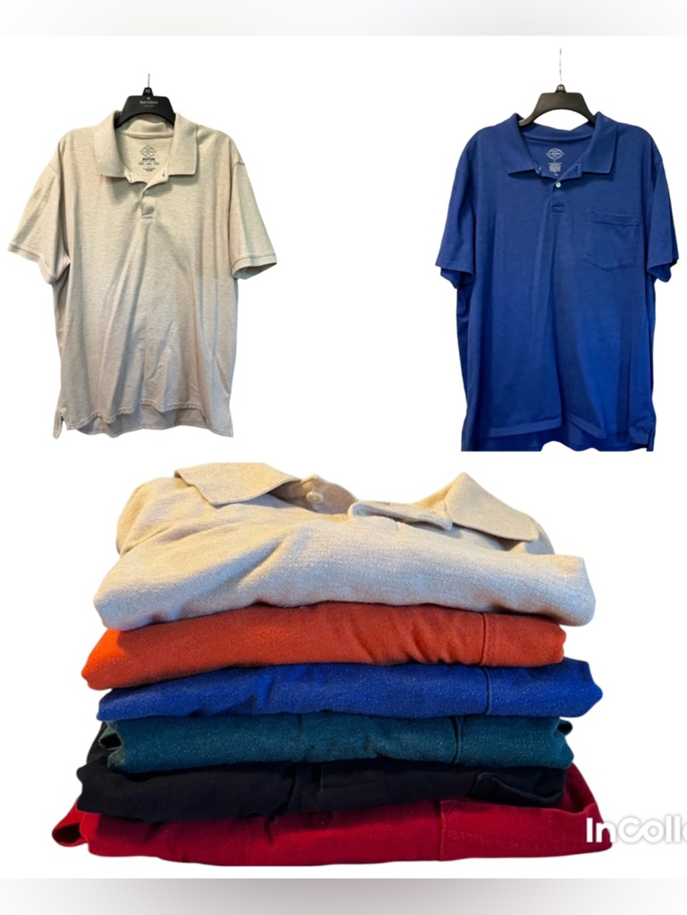 St. John's Bay Men's Polo Shirts Bundle- 6 Count